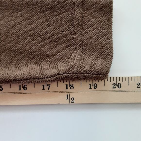 Lauren Ralph Lauren Terry Pullover Sweatshirt Chocolate Brown Quilted Equestrian - Picture 8 of 8